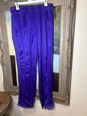 Purple Men’s Satin Wide-Leg Pants- Milano- Family First